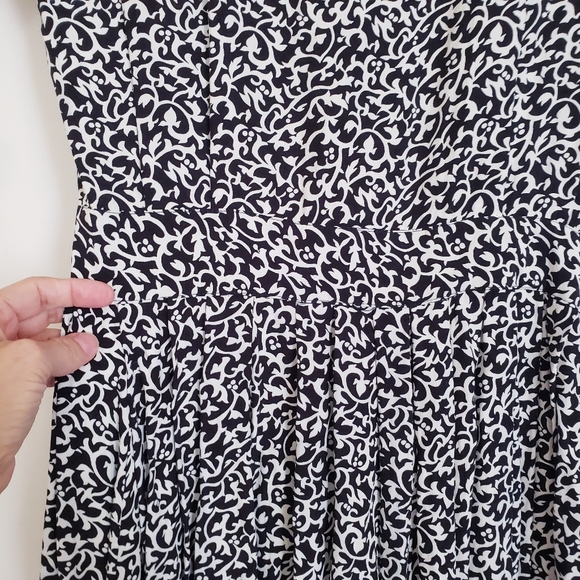 Vintage Warren Black and White Print Dress - Picture 4 of 16